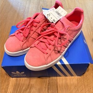 NWT Adidas Campus Pink Lace-Up Sneakers size 38